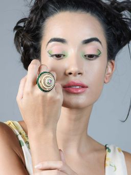 Odette - Stunning Green Embellished Ring