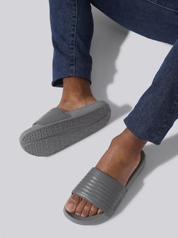 Neeman's - Men Grey Foot Bed Slides