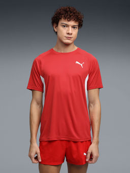 Puma - Red CROSS THE LINE Round Neck Track T-shirt