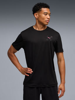 Puma - Black Sweat-Wicking Illustration Graphic Running T-shirt