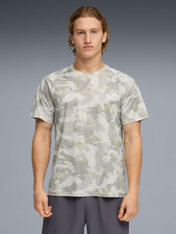 Puma - Grey PWRTRAIN Quick-Dry Printed T-shirt