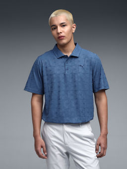 Puma - Blue MATTR Deco Jacquard Printed Polo T-shirt