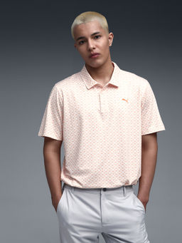 Puma - White MATTR Scallop Printed Polo T-shirt