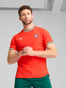 Puma - Red Portugal 2025 Slim Fit Home Authentic Football Jersey