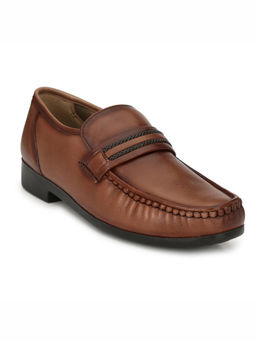 Hitz - Men's Brown Leather Slip-on Comfort Shoes