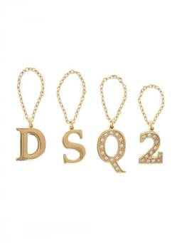 Dsquared2 - Golden Logo Charm Rings Set (Pack of 4) (6)