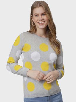 Campus Sutra - Multi-color Polka Dots Sweater