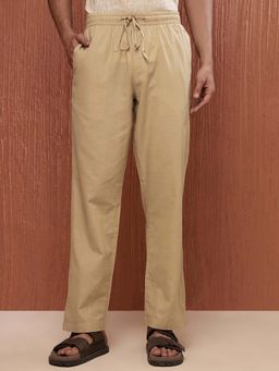 Fabindia - Beige Cotton Drawstring Pant