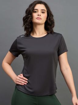 Dida - Women Solid Round Neck T-Shirt