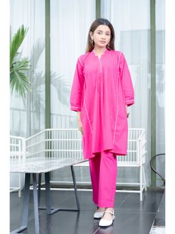 IMROZ HOUSE - Pink Kurta and Pant (Set of 2)