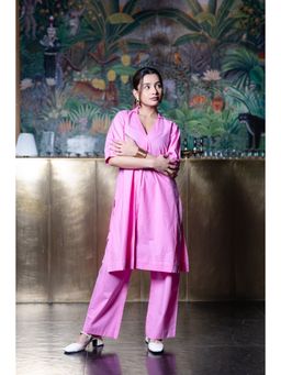 IMROZ HOUSE - Light Pink Kurta and Pant (Set of 2)