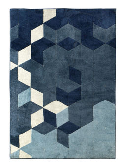 Saral Home - Blue Microfiber Carpet -120x180 cm