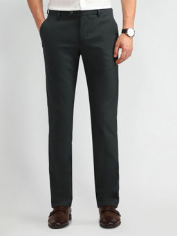 Arrow - Textured Olive Polyester Trousers