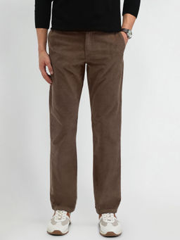 Arrow Sports - Textured Beige Cotton Trousers
