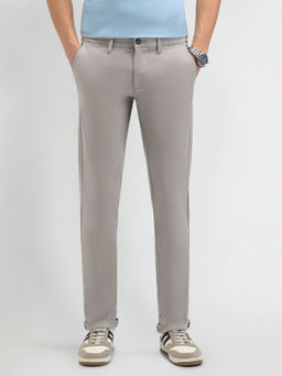 Arrow Sports - Textured Grey Cotton Trousers