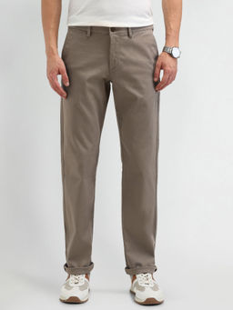 Arrow Sports - Solid Beige Cotton Trousers