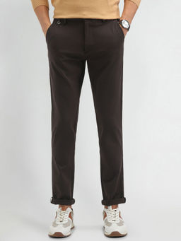 Arrow Sports - Solid Brown Rayon Trousers