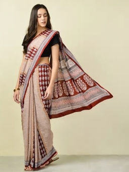 Fabindia - Cotton Mull Bagh Print Sari