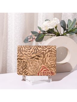 The Purple Sack - Rose Subtle Bead Clutch with Detachable Chain