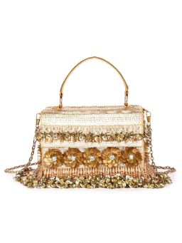 The Purple Sack - Golden Gizzie Clutch with Detachable Chain