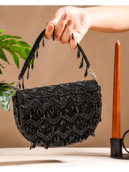 The Purple Sack - Black Latkan Clutch