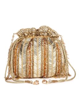 The Purple Sack - Gold Sequins Potli Bag