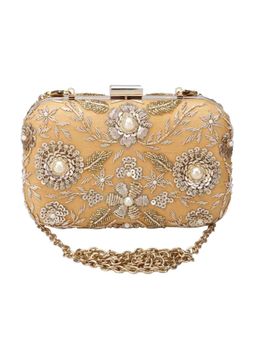 The Purple Sack - Yellow Horizon Clutch with Detachable Chain