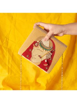 The Purple Sack - Dulhan Clutch with Detachable Chain