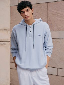 Andamen - Men Pocket Detail Cotton Tri Blend Circular Knit Relaxed Pullover Sweater