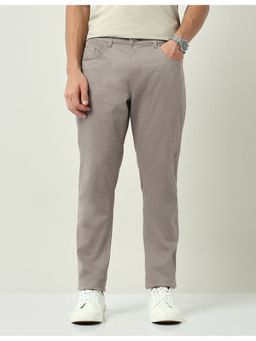 AD By Arvind - Modern Brown Slim Fit Solid Chinos