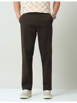 AD By Arvind - Solid Grey Mid Rise Regular Fit Trouser