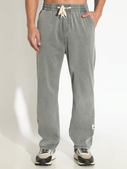 SHOWOFF - Men Grey Loose Fit Low Rise Trouser