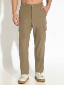SHOWOFFFF - Edition Men Olive Straight Fit Cargo Pocket Trouser