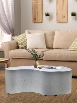 Metalsmith - White Large Size Coffee Table with Gold Speckle