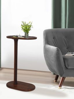 Metalsmith - Mango Wood Laptop and Side Table For Living Room, Study (Walnut)