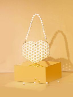 AMYRA - Aria Mini Heart Bag - Off-White