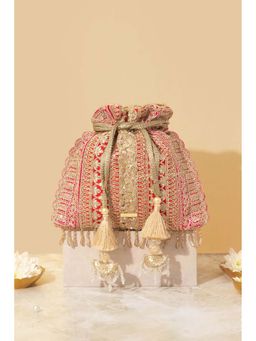 AMYRA - Naaz Potli Bag - Red and Pink