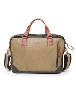 ART N VINTAGE - Winger Real Leather Olive with Black Color Laptop Bag