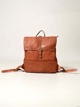 ART N VINTAGE - James Real Leather Tan Backpack