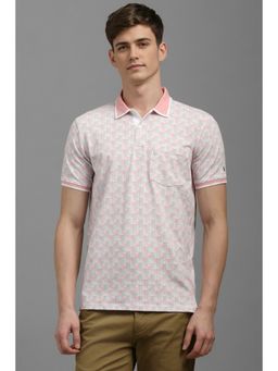 Louis Philippe - Men Multi-Colour Colour Print Polo Neck T-Shirt