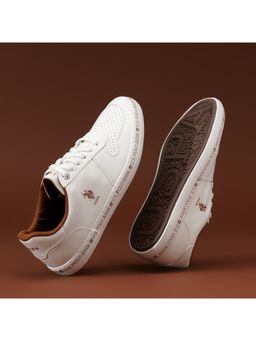 U.S. POLO ASSN. - Conrad Mens Casual Solid/Plain Off White Sneakers