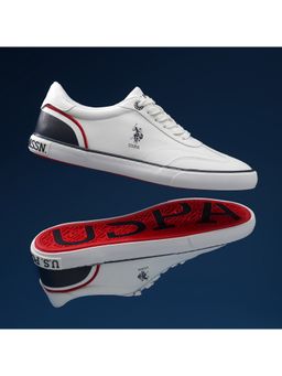 U.S. POLO ASSN. - Oskar Mens Casual Solid/Plain Off White Sneakers