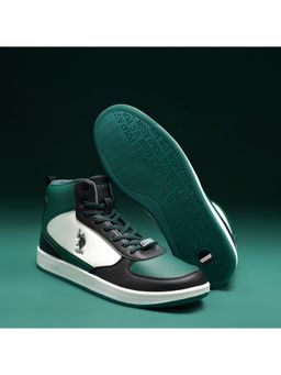 U.S. POLO ASSN. - Myles Mens Casual Colorblock Black Mid Top Sneakers