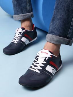 LIBERTY - Gliders LB09-52 Casual Lacing Sneakers For Men - Navy Blue