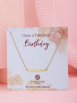 Carlton London - Gift Card Jewellery-18K Gold Plated Cz Studded Necklace