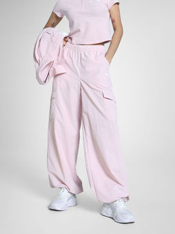 Puma - BMW M Motorsport Women Pink Relaxed Fit Woven Cargo