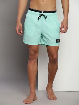 Calvin Klein - Men Green Regular Fit Solid Shorts
