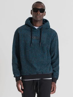 Antony Morato - Hoodie Regular Fit In Knit Wool Blend Fabric With Rubber Injection Logo Print