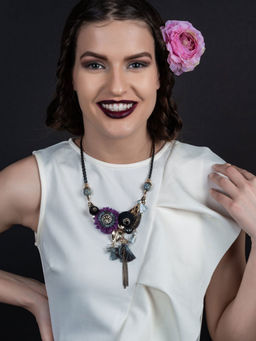 Odette - Purple Black Necklace