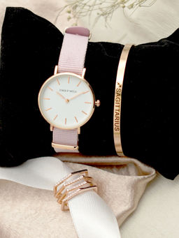 Joker and Witch - Joker & Witch White Stainless Steel Watch and Bracelet With Ring (Set of 3)